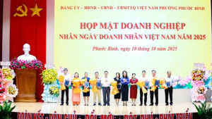 Phước Bình họp mặt Doanh nghiệp trên địa bàn năm 2025 nhân Kỷ niệm 21 năm ngày Doanh nhân Việt Nam 13/10/2004 – 13/10/2025