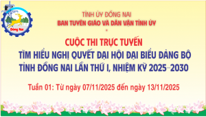 Triển khai cuộc thi tìm hiểu Nghị quyết Đại hội Đảng bộ tỉnh Đồng Nai lần thứ nhất
