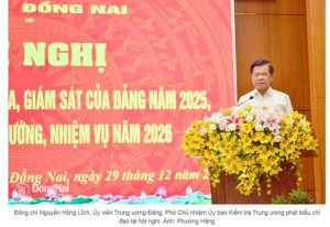 Ủy Ban Kiểm Tra Tỉnh Ủy Đồng Nai Tổng Kết Công Tác Kiểm Tra, Giám Sát Năm 2025