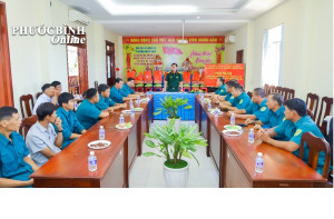 The Military Command of Phuoc Binh Ward deploys tasks for peak combat readiness duty during the Lunar New Year of the Year of the Horse 2026.