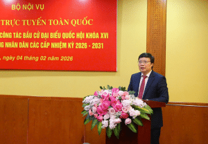 Hội nghị toàn quốc Tập huấn nghiệp vụ bầu cử đại biểu Quốc hội khóa XVI và HĐND các cấp nhiệm kỳ 2026–2031