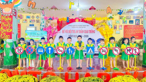 Trường Mẫu giáo Sao Mai tổ chức Hội thi “Bé với an toàn giao thông”