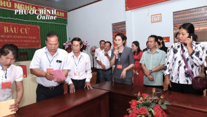 Phước Bình diễn tập Quy trình bầu cử Đại biểu Quốc hội khóa...