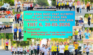 Ngày chạy Olympic vì sức khỏe toàn dân phường Phước Bình năm 2026