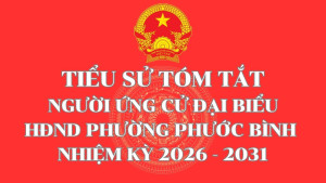 TIỂU SỬ TÓM TẮT NGƯỜI ỨNG CỬ ĐẠI BIỂU HỘI ĐỒNG NHÂN DÂN PHƯỜNG PHƯỚC BÌNH, NHIỆM KỲ 2026 2031