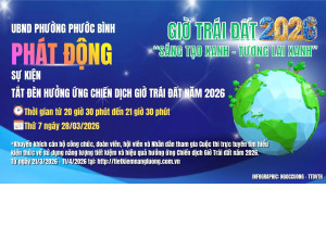 Phước Bình phát động hưởng ứng giờ trái đất 2026 – Chung tay vì tương lai xanh