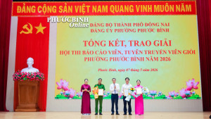 Bế mạc Hội thi báo cáo viên, tuyên truyền viên giỏi phường Phước Bình năm 2026
