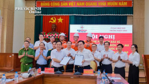 UBND phường Ký kết Quy chế phối hợp với Nhà máy Thủy điện Thác Mơ