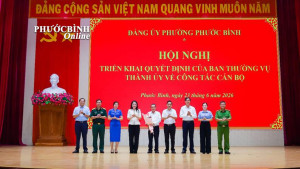 Đảng ủy phường Phước Bình công bố quyết định về công tác cán bộ