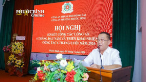 Sơ kết công tác công an phường Phước Bình 06 tháng đầu năm 2026