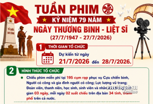 Tuần phim Kỷ niệm 79 năm Ngày Thương binh - Liệt sĩ (27/7/1947 - 27/7/2026)