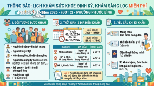 Thông Báo Lịch khám sức khỏe định kỳ, khám sàng lọc miễn phí...