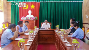UBND phường Phước Bình làm việc với công ty TNHH BEESCO VINA...