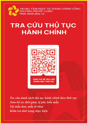MÃ QR TRA CỨU THỦ TỤC HÀNH CHÍNH CÔNG