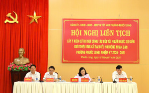 HỘI NGHỊ LẤY Ý KIẾN CỬ TRI NƠI CÔNG TÁC ĐỐI VỚI NGƯỜI ỨNG CỬ ĐẠI BIỂU HĐND PHƯỜNG PHƯỚC LONG NHIỆM KỲ 2026 – 2031