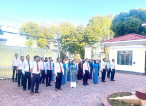 PHƯỜNG PHƯỚC LONG TỔ CHỨC LỄ CHÀO CỜ THÁNG 2 NĂM 2026 TỰ HÀO DƯỚI LÁ CỜ VẺ VANG CỦA ĐẢNG