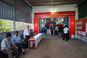 Cử tri phường Phước Long nô nức đi bầu tại các khu vực bỏ phiếu