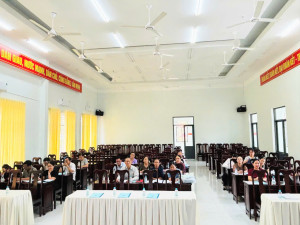 PHÒNG GIAO DỊCH NGÂN HÀNG CHÍNH SÁCH XÃ HỘI PHƯỚC LONG TRIỂN KHAI TẬP HUẤN NGHIỆP VỤ TẠI CƠ SỞ