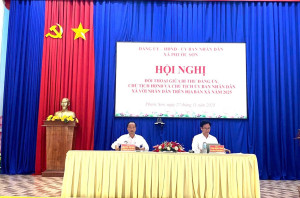 PHƯỚC SƠN TỔ CHỨC HỘI NGHỊ ĐỐI THOẠI GIỮA BÍ THƯ ĐẢNG ỦY, CHỦ TỊCH HĐND VÀ CHỦ TỊCH UBND XÃ VỚI NHÂN DÂN TRÊN ĐỊA BÀN XÃ NĂM 2025