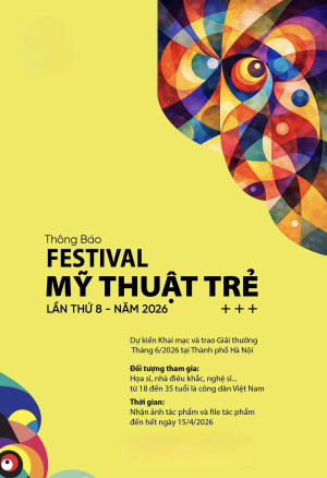 Thống báo về "Festival Mỹ thuật trẻ lần thứ 8 năm 2026"