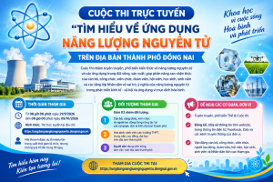 TUYÊN TRUYỀN CUỘC THI TRỰC TUYẾN “TÌM HIỂU VỀ ỨNG DỤNG NĂNG LƯỢNG NGUYÊN TỬ TRÊN ĐỊA BÀN THÀNH PHỐ ĐỒNG NAI”