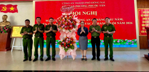 CÔNG AN PHƯỜNG PHƯỚC TÂN TỔ CHỨC HỘI NGHỊ SƠ KẾT CÔNG TÁC CÔNG AN 06 THÁNG ĐẦU NĂM VÀ TRIỂN KHAI NHIỆM VỤ CÔNG TÁC 06 THÁNG CUỐI NĂM 2026.