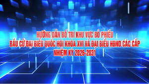 Hướng dẫn bố trí khu vực bỏ phiếu bầu cử đại biểu Quốc hội khóa XVI và đại biểu HĐND các cấp nhiệm kỳ 2026-2031.