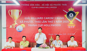 Sôi nổi Giải Billiard Carom 3 băng xã Phước Thái lần thứ I năm 2025