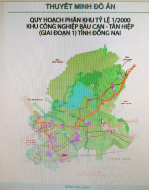 Công bố công khai thông tin quy hoạch phân khu tỉ lệ 1/2000 Khu công nghiệp Bàu Cạn – Tân Hiệp (giai đoạn 1) 