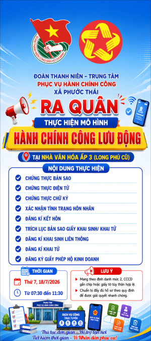 PHƯỚC THÁI: RA QUÂN MÔ HÌNH “HÀNH CHÍNH CÔNG LƯU ĐỘNG” HỖ TRỢ NGƯỜI DÂN