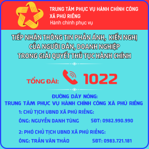 THÔNG BÁO SỐ ĐIỆN THOẠI TIẾP NHẬN THÔNG TIN PHẢN ÁNH, KIẾN NGHỊ