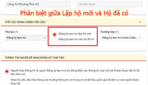 Hướng dẫn phân biệt Đăng ký tạm trú lập hộ mới và Đăng ký tạm trú vào hộ đã có