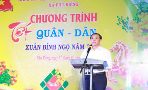 XÃ PHÚ RIỀNG TỔ CHỨC CHƯƠNG TRÌNH TẾT QUÂN – DÂN TẠI THÔN PHÚ BÌNH