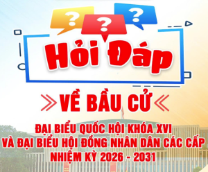 TÀI LIỆU HỎI ĐÁP VỀ BẦU CỬ ĐẠI BIỂU QUỐC HỘI KHÓA XVI VÀ ĐẠI BIỂU HĐND CÁC CẤP NHIỆM KỲ 2026 - 2031