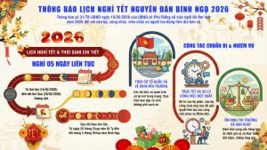 Thông báo nghỉ Tết Âm lịch năm 2026 trên địa bàn xã
