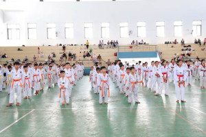PHÚ RIỀNG: 265 VÕ SINH THAM DỰ KỲ THI NÂNG CẤP ĐAI MÔN VÕ TAEKWONDO