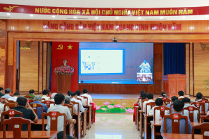 Xã Phú Riềng dự Hội nghị trực tuyến Báo cáo viên Tỉnh ủy tháng 4/2026