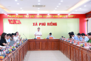 Đoàn kiểm tra của Ban Thường vụ Tỉnh ủy làm việc với Đảng ủy xã Phú Riềng
