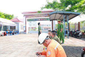 Công an xã Phú Riềng chủ động đảm bảo an ninh trật tự Kỳ thi tốt nghiệp THPT năm 2026
