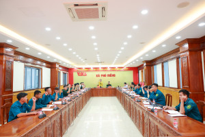 CHI BỘ QUÂN SỰ XÃ PHÚ RIỀNG TỔ CHỨC SINH HOẠT CHI BỘ THƯỜNG KỲ THÁNG 6
