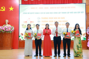 XÃ PHÚ RIỀNG CÒN 7 TRƯỜNG CÔNG LẬP SAU SẮP XẾP - TINH GỌN ĐẦU MỐI, NÂNG CAO HIỆU QUẢ QUẢN LÝ GIÁO DỤC