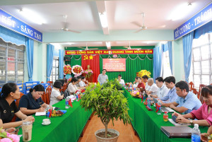 Đoàn đánh giá ngoài kiểm tra, đánh giá Trường THCS Bù Nho đạt chuẩn quốc gia mức độ I