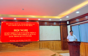 BAN CHQS XÃ PHÚ RIỀNG SƠ KẾT CÔNG TÁC QUÂN SỰ, QUỐC PHÒNG 9 THÁNG ĐẦU NĂM 2026