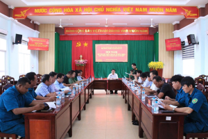 HỘI ĐỒNG NGHĨA VỤ QUÂN SỰ XÃ PHÚ TRUNG TỔ CHỨC HỘI NGHỊ XÉT DUYỆT TIÊU CHUẨN TUYỂN CHỌN CÔNG DÂN NHẬP NGŨ NĂM 2027
