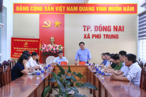 HỌP BAN CHỈ ĐẠO CÔNG TÁC GIẢI PHÓNG MẶT BẰNG CÁC DỰ ÁN, CÔNG TRÌNH TRÊN ĐỊA BÀN XÃ PHÚ TRUNG