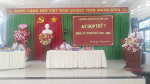 Kỳ họp thứ 3 - Kỳ họp thường lệ giữa năm HĐND xã Phú Vinh khóa VI, nhiệm kỳ 2021 - 2026