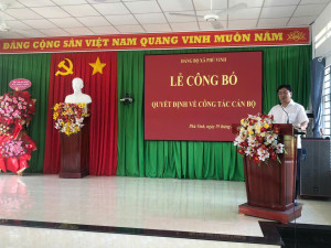 Công tác củng cố, kiện toàn nhân sự Ban Thường vụ, Ban Chấp hành Đảng bộ xã Phú Vinh, nhiệm kỳ 2025 – 2030