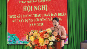 XÃ PHÚ VINH TỔ CHỨC HỘI NGHỊ TỔNG KẾT PHONG TRÀO “TOÀN DÂN ĐOÀN KẾT XÂY DỰNG ĐỜI SỐNG VĂN HÓA” NĂM 2025