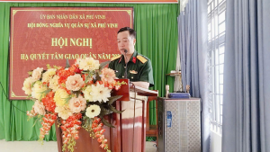 Xã Phú Vinh Tổ Chức Hội Nghị Hạ Quyết Tâm Giao Quân Năm 2026