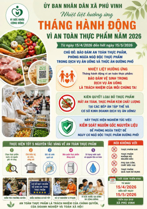 CHUNG TAY VÌ SỨC KHỎE CỘNG ĐỒNG – HƯỞNG ỨNG THÁNG HÀNH ĐỘNG VÌ AN TOÀN THỰC PHẨM NĂM 2026